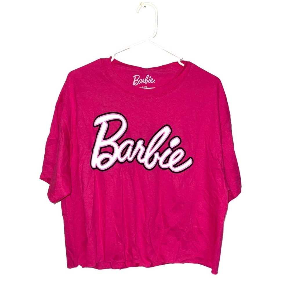 Barbie Pink Boxy Cropped Tee Size L